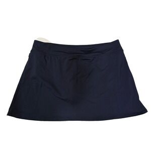 Lands End Swimsuit Skirt Bikini Bottom Women 10 M Swimming Mini Tankini Skirted